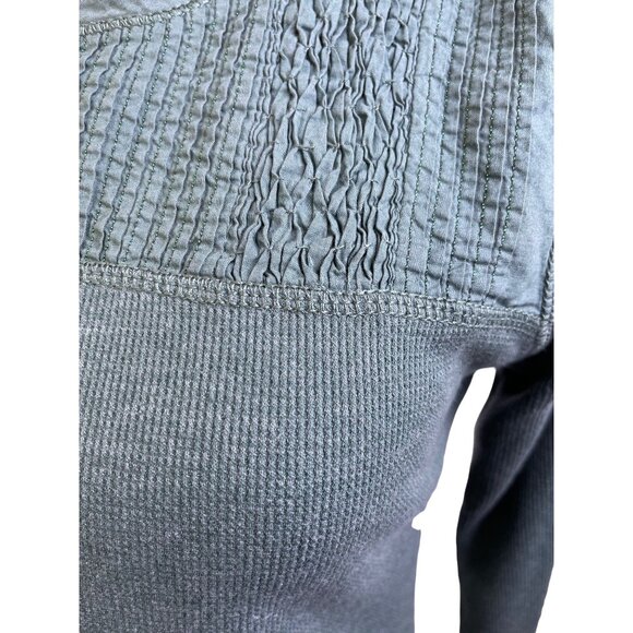 Bob Timberlake Long Sleeve Ribbed Top  Small Green - Picture 4 of 5